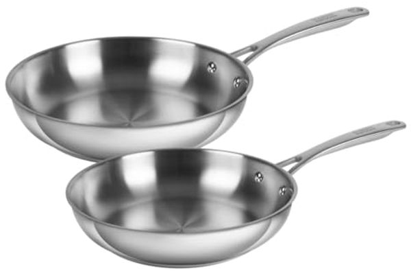 KUHN RIKON Allround Bratpfanne Set Rund Allzweckpfanne Edelstahl Edelstahl 240 °C Edelstahl