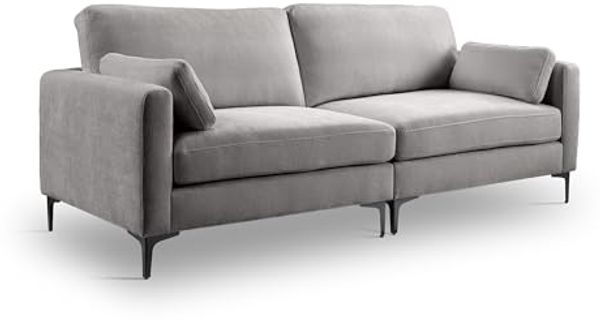 Sofa 3,5 Sitzer B/H/T: 225 x 92 x 97 cm in Hellgrau