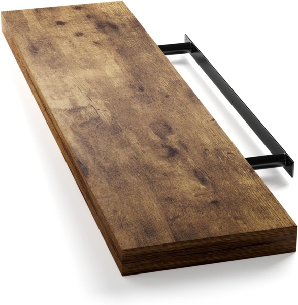 Casaria Wandboard, mit Halterung 50 -110cm Schwebend 15kg Tragkraft Küche Wohnzimmer