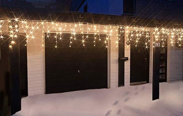 LED Eisregen-Lichterkette 960 warmweisse LEDs 24,0m Außen + Innen