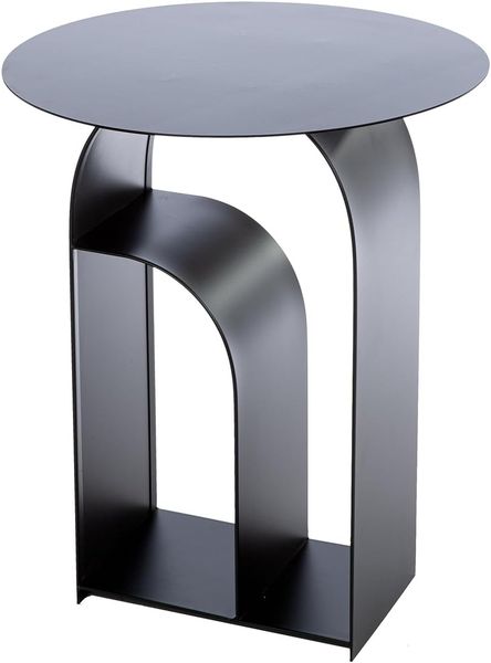 Casablanca Beistelltisch Memphis - Metall - matt schwarz - rund - Höhe 61cm x Ø 51cm - Sofatisch - Dekoration