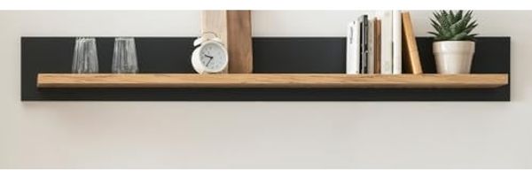 Wandboard Ribera in grau und Eiche Wotan 150 cm Bild 2