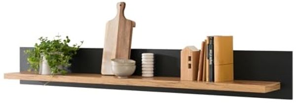 Wandboard Ribera in grau und Eiche Wotan 150 cm