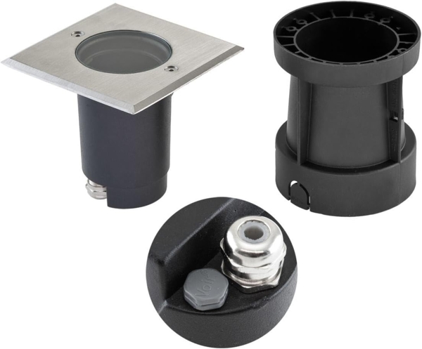 EVN Lichttechnik Bodeneinbauleuchte quadr. IP67-GU10 35W/230V 679435EV