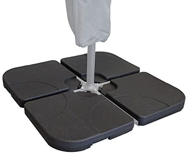 SVITA Ampelschirm Sonnenschirm, befüllbar, Kunststoff, 4er Set, Sonnenschirmständer