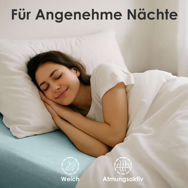 Strauss Home Spannbettlaken Premium, Gummizug: Rundumgummi, 150gr/m2 Premium Jersey 100% Baumwolle Bild 4