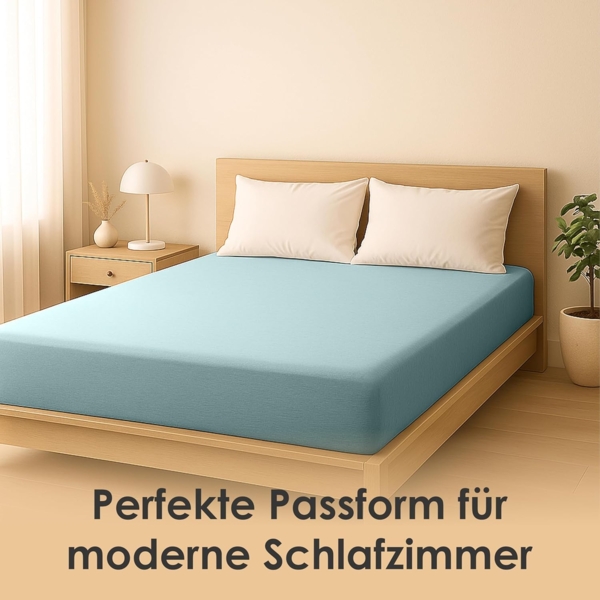Strauss Home Spannbettlaken Premium, Gummizug: Rundumgummi, 150gr/m2 Premium Jersey 100% Baumwolle Bild 7