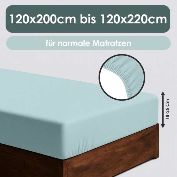 Strauss Home Spannbettlaken Premium, Gummizug: Rundumgummi, 150gr/m2 Premium Jersey 100% Baumwolle Bild 3
