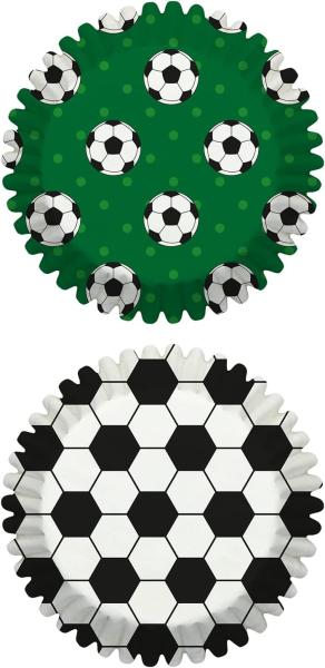 Birkmann Papierbackförmchen, 100 Stück, Backförmchen, Muffinbackform, Muffinform, Fussball, Ø 7 cm, 444867