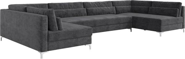 Sofa Elio Mikrofaser Graphite 400x185 cm XL Wohnlandschaft