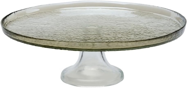 Servierplatte auf Fuss 28cm Luzia braun