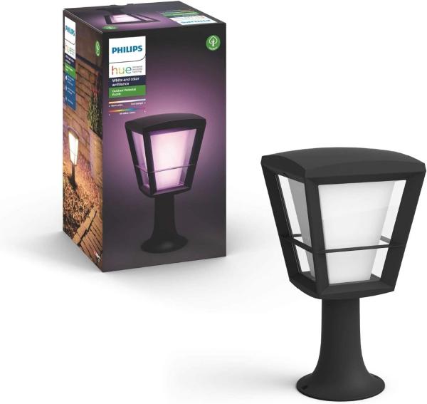 Philips Hue White and Color Ambiance Econic Outdoor Sockelleuchte schwarz