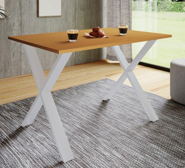 VCM Esstisch Xona 919689 Schwarz / Honig-Eiche H. 76 x B. 110 x T. 80 cm