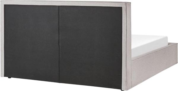 Bett mit Stauraum MOISSAC 180 x 200 cm Stoff Hellgrau Bild 7