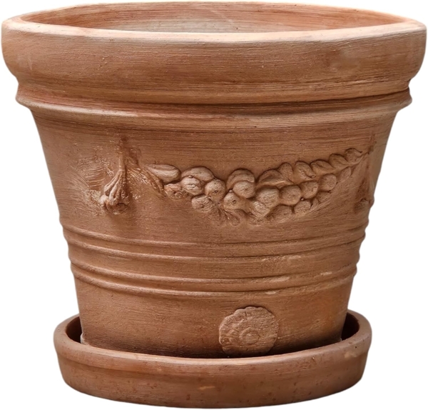 Pflanzgefäß Terrakotta Modell "Doppio Bordo Festonato" 45cm