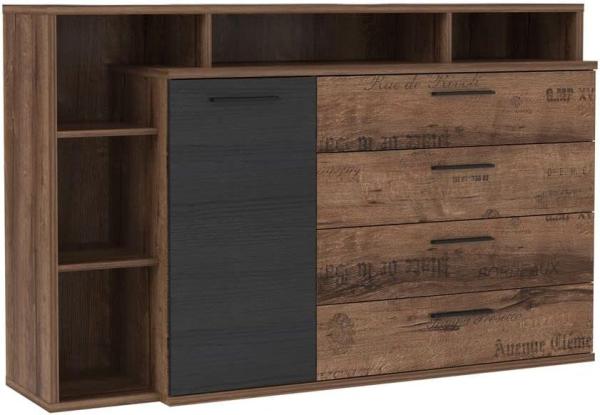 Sideboard Joyce 8 Schlammeiche 153x99x42 cm Schubkastenkommode Schrank