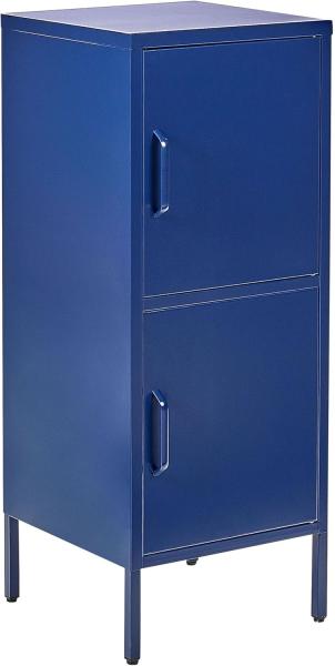 Beliani Aktenschrank Marineblau 2 Türen HURON