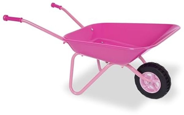 Relaxdays Schubkarre für Kinder rosa