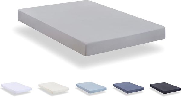 Spannbettlaken aus gebürsteter Mikrofaser, extra weich, für Betten 150x190/200 cm, Hellgrau