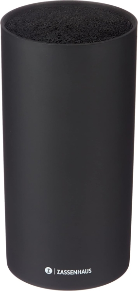 Zassenhaus - Messerblock rund schwarz mit flexiblem Borsteneinsatz (078008)