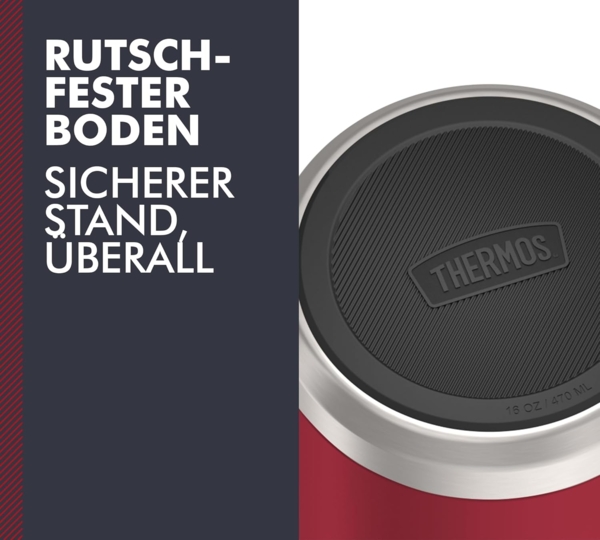 THERMOS Thermobehälter ICON FOOD JAR, Thermobehälter für Essen, spülmaschinenfest, Edelstahl, Kunststoff, Silikon, (1-tlg), 0,47l, 10h heiß & 24h kalt, dicht & auslaufsicher, mit Löffel Bild 5