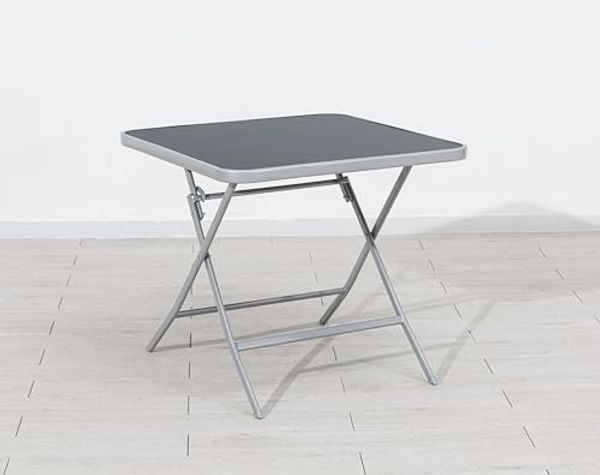 GARDA Gartentisch Klapptisch 80x80 cm klappbar anthrazit