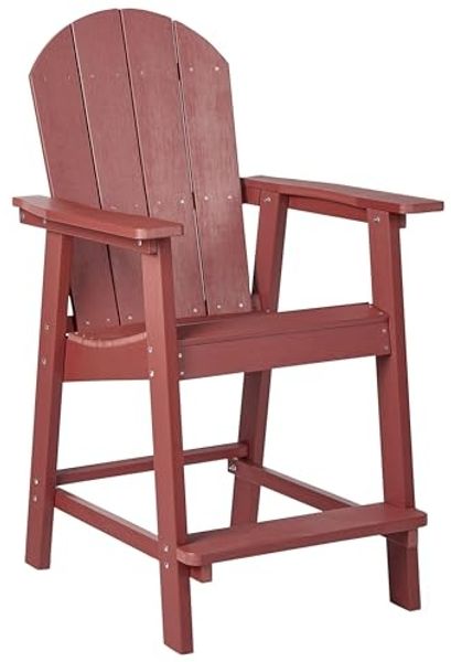 Garten-Barstuhl ADIRONDACK Kunststoff Rot