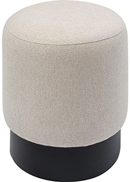 Kare Design Hocker Cherry Creme Black, pflegeleicht, Sitzhöhe, 37 x 37 x 44