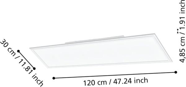 Eglo 900047 LED Deckenleuchte SALOBRENA-Z weiss L:120 B:30 H:5cm dimmbar 2700-6500K mit Connect-Z Funktion Bild 7