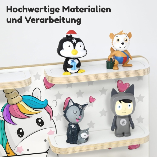 stadtecken Holzregal für Musikbox – Passend für Toniebox & ca. 40 Tonies | Perfekte Aufbewahrung fürs Kinderzimmer | Zum Aufhängen | Erweiterbar (Pony Buddy) Bild 5
