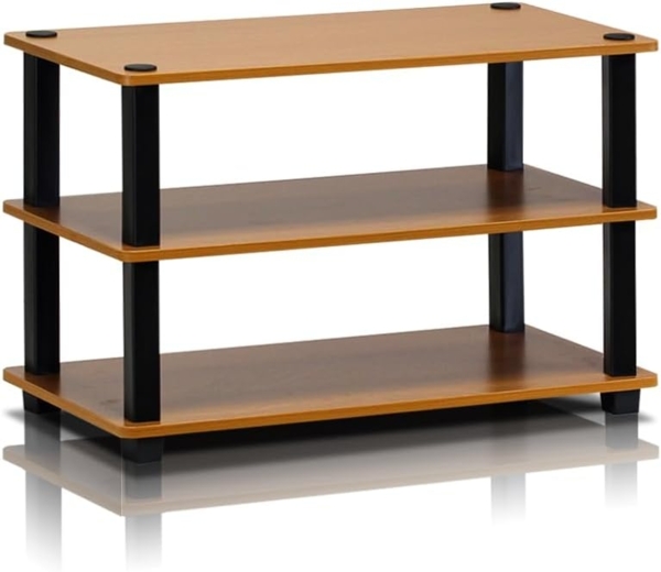 Furinno Regal, Schuhregal mit 3 Ebenen, Helle Kirsche/Schwarz, 29. 46x29. 46x39. 12 cm Bild 3