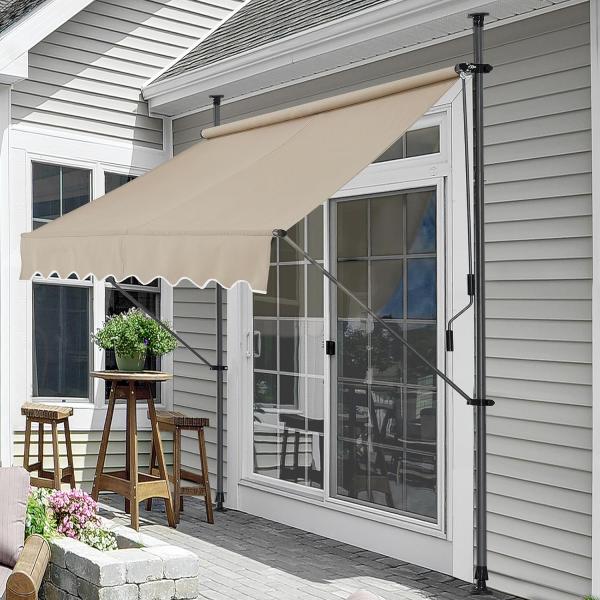 Klemmmarkise Stem 200x120x220-309 cm Sandfarben [pro. tec]