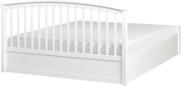 Bett mit Stauraum Kiefernholz CLARBEC 160 x 200 cm Weiß Bild 7
