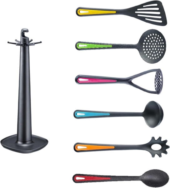 WESTMARK Kochbesteck-Set Drehständer »Gallant«, Colour-Edition, Set 7-tlg, BPA-frei, spülmaschinengeeignet, Made in Germany, Spar-Set