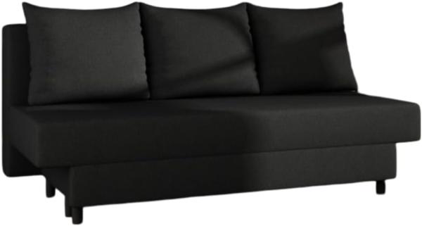 Designer Sofa Anisa mit Schlaffunktion Schwarz