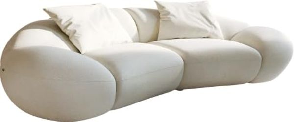 2-Sitzer Lunna 280x170 cm Bouclé Soft Beige 2 Kissen