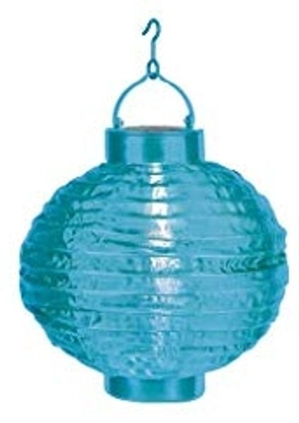 LED Solar-Lampion ,Festival', Dämmerungssensor, outdoor, 22cm, blau