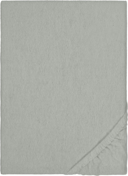 biberna Melange-Flanell Spannbetttuch 0841380 MELANGE UNI, gletscher, 1x 90x190 cm - 100x200 cm