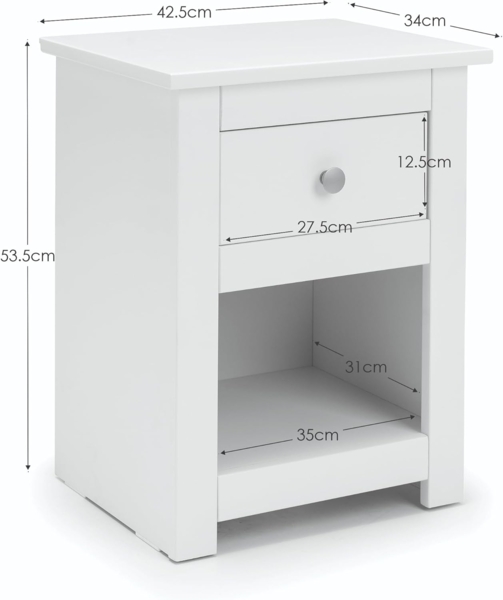 Julian Bowen Radley Nachttisch, weiß (Surf White) Bild 7