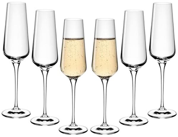 Gerlach 1760 Sektgläser 6 Stück 200 ml Champagnergläser Sektkelche Glas Sektglas Weingläser Spülmaschinenfest Modern