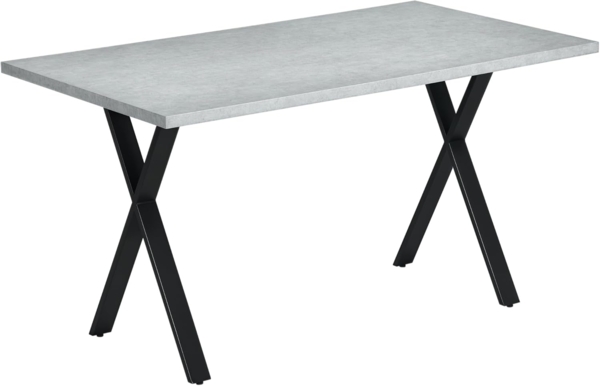 HOMCOM Esstisch Wohnzimmertisch für 6 Personen (Esszimmertisch, 1-St, Küchentisch), Grau 140 x 80 x 76 cm