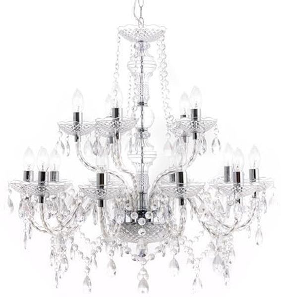 riess-ambiente Kronleuchter CRYSTAL 80cm klar, ohne Leuchtmittel, Hängelampe · Wohnzimmer · Acryl · Schlafzimmer · Barock Design