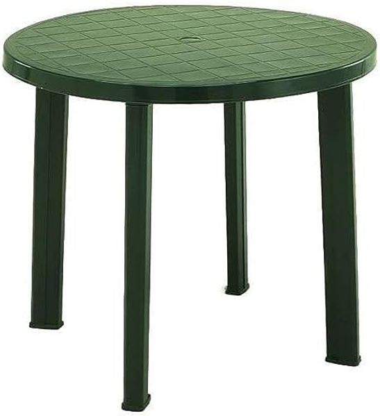Gartentisch Tondo 90cm rund grün Kunststoff Terrassentisch Balkontisch Gartenmöbel