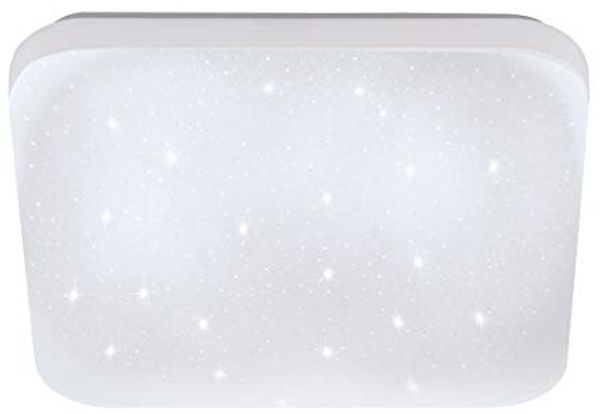 Eglo 75472 LED Deckenleuchte FRANIA-S weiß L:22cm B:22cm H:5,5cm mit Glitzereffekt
