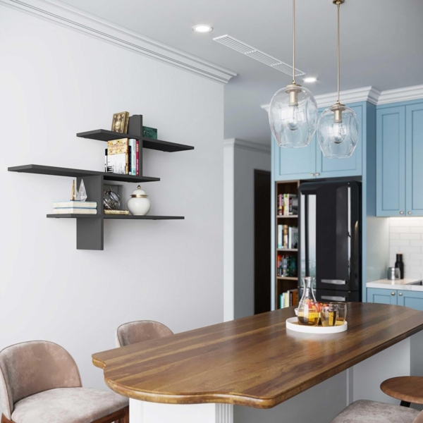 Skye Decor Wandregal 100% MELAMINE COATED PARTICLE BOARD, 80,5 cm x 22 cm x 123 cm S1727 Bild 3