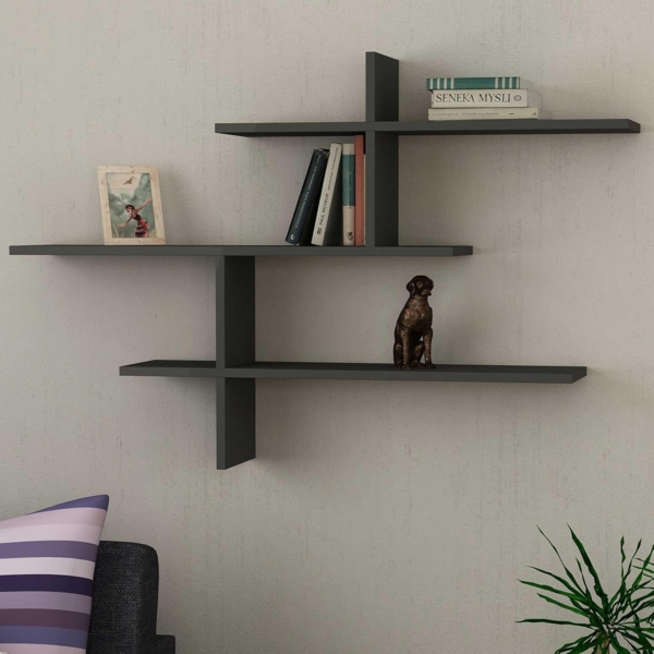 Skye Decor Wandregal 100% MELAMINE COATED PARTICLE BOARD, 80,5 cm x 22 cm x 123 cm S1727 Bild 2