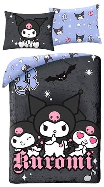 Hello Kitty Bettwäsche Set aus Mikrofaser Bettdeckenbezug 140 × 200 cm mit 70 × 90 cm Kissenbezug