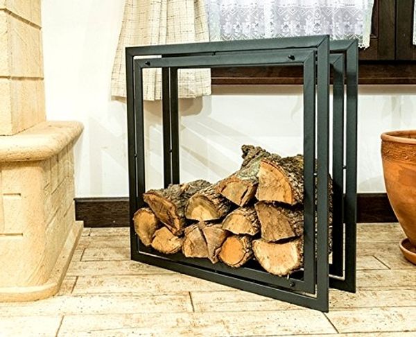 Kaminholzregal Square Kaminholzständer 70cm Holzkorb Kaminholzhalter Holzregal