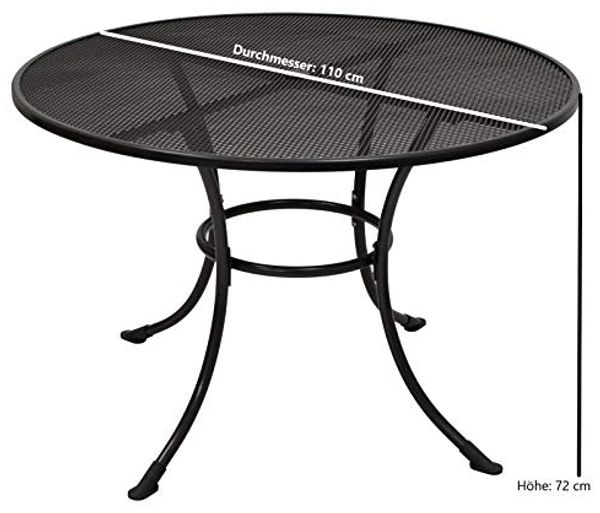 Tisch RIVO 110cm rund, Streckmetall eisengrau Bild 2