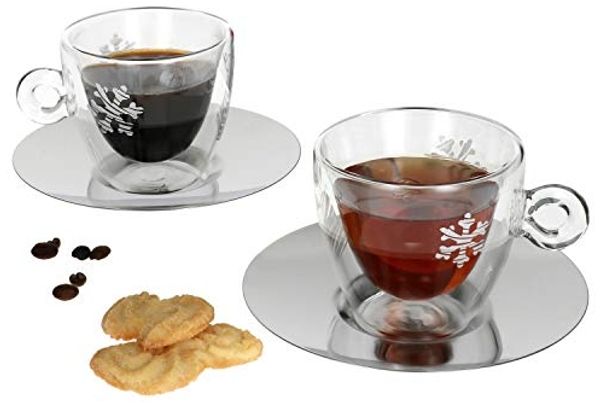 Weihnachtstasse Kaffee Tee Cappuccino Tasse Thermo Glastasse Luigi Bormioli Klein _165ml